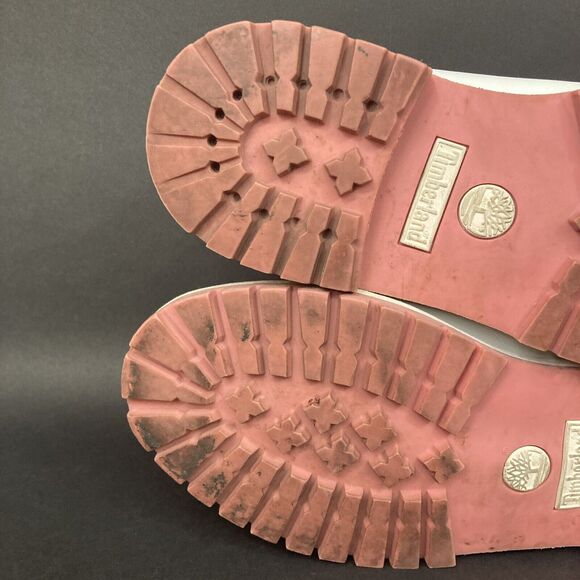 Timberland-Women's 6-White Leather + Pink & Purple Camo-Ankle Boots 29904M- 1256 - Picture 11 of 13